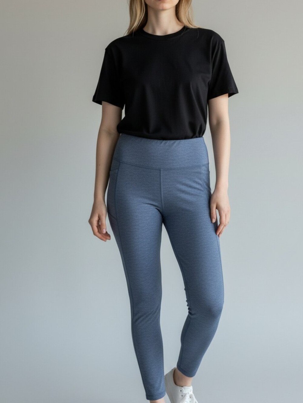 Women’s High-Waist Blue Active Leggings